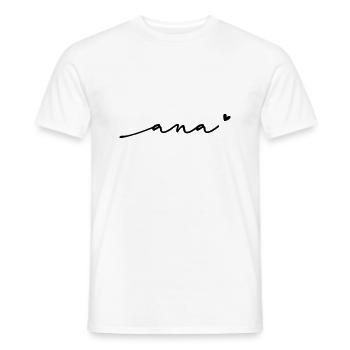 Ana Cursive Name - Men's T-Shirt - white - Front - AI Model Male 178 dark (178cm)