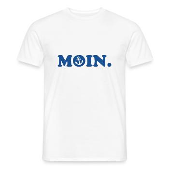 Moin - Guten Morgen - Nordsee - Ostsee - Anker - Männer T-Shirt - Weiß - Vorne - AI Model Male 178 dark (178cm)