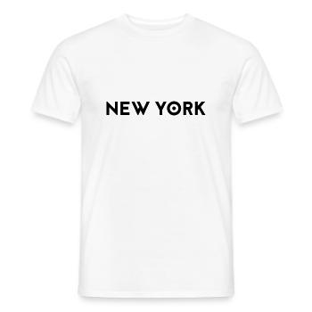 NEW YORK - T-shirt homme - blanc - Devant - AI Model Male 178 dark (178cm)