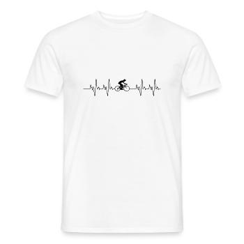 Fahrrad Herzschlag Ekg - Männer T-Shirt - Weiß - Vorne - AI Model Male 178 dark (178cm)