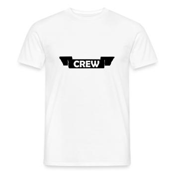 Crew - Men's T-Shirt - white - Front - AI Model Male 178 dark (178cm)