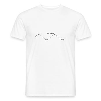 sinus graph design - Männer T-Shirt - Weiß - Vorne - AI Model Male 178 dark (178cm)