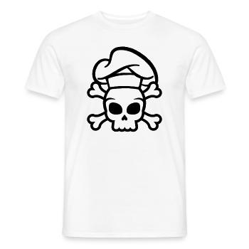 Koch Skull Chef's Hat Cooking - Men's T-Shirt - white - Front - AI Model Male 178 dark (178cm)