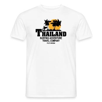 Thaïlande - Surf - T-shirt homme - blanc - Devant - AI Model Male 178 dark (178cm)