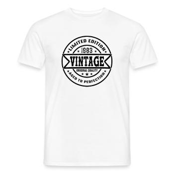 1983 Vintage Original 1983 Geburtstagsgeschenk - Männer T-Shirt - Weiß - Vorne - AI Model Male 178 dark (178cm)