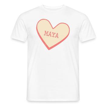 Maya - Männer T-Shirt - Weiß - Vorne - AI Model Male 178 dark (178cm)
