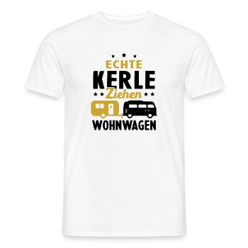 echte kerle ziehen wohnwagen - Männer T-Shirt - Weiß - Vorne - AI Model Male 178 dark (178cm)