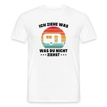 Ich ziehe was was du nicht ziehst Wohnwagen Camper - Männer T-Shirt - Weiß - Vorne - AI Model Male 178 dark (178cm)