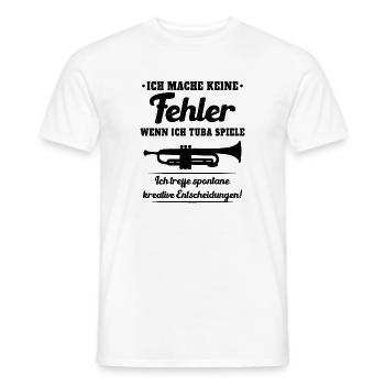 Tuba Fehler Tubaspieler Blaskapelle Instrument - Männer T-Shirt - Weiß - Vorne - AI Model Male 178 dark (178cm)