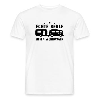 echte kerle ziehen wohnwagen - Männer T-Shirt - Weiß - Vorne - AI Model Male 178 dark (178cm)