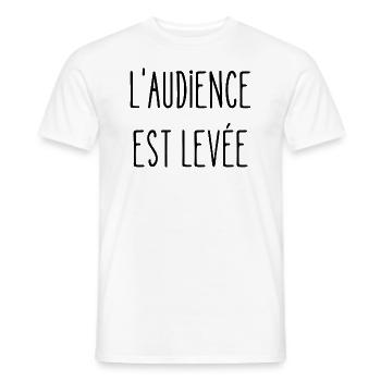 l'audience est levée - T-shirt homme - blanc - Devant - AI Model Male 178 dark (178cm)