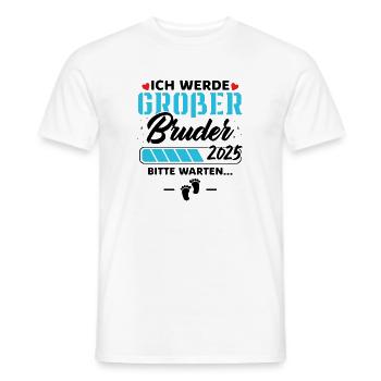 Ich werde Großer Bruder 2025 - Männer T-Shirt - Weiß - Vorne - AI Model Male 178 dark (178cm)