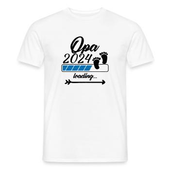Opa in 2024 bitte warten - Männer T-Shirt - Weiß - Vorne - AI Model Male 178 dark (178cm)