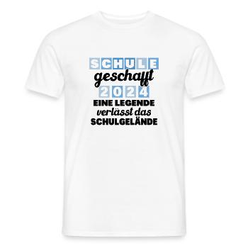 Abschlussabschluss Realschule Grundschule 2024 - Männer T-Shirt - Weiß - Vorne - AI Model Male 178 dark (178cm)