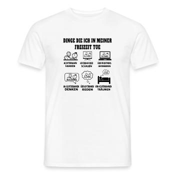 Dinge die ich in meiner Freizeit tue Achterbahn - Männer T-Shirt - Weiß - Vorne - AI Model Male 178 dark (178cm)