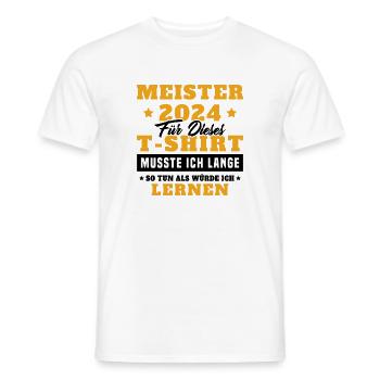 Meister 2024 Mechaniker Meistertitel Geschenk - Männer T-Shirt - Weiß - Vorne - AI Model Male 178 dark (178cm)