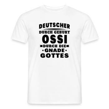 Ossi Ostdeutscher Sachsen - Männer T-Shirt - Weiß - Vorne - AI Model Male 178 dark (178cm)