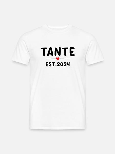 Tante 2024 Patin werdende Tante - Männer T-Shirt - Weiß