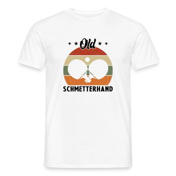 Old Schmetterhand Tischtennis Geschenkidee - Männer T-Shirt - Weiß - Vorne - AI Model Male 178 dark (178cm)