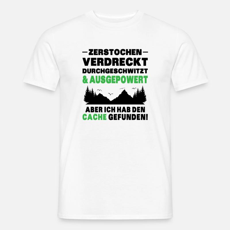 Gecache Geocaching Hobby Cache - Männer T-Shirt - Weiß