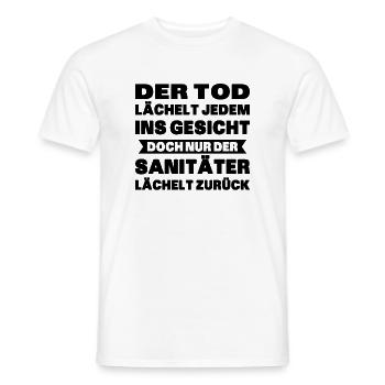 Der Sanitäter lächelt zurück Humorgeschenk - Männer T-Shirt - Weiß - Vorne - AI Model Male 178 dark (178cm)