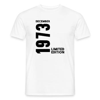 Anniversaire homme femme I Décembre 1973 - T-shirt homme - blanc - Devant - AI Model Male 178 dark (178cm)