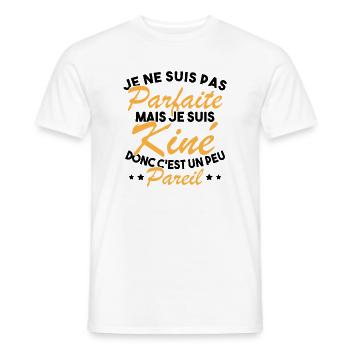 Kinésithérapeute Humour Kinésithérapie Kiné - T-shirt homme - blanc - Devant - AI Model Male 178 dark (178cm)