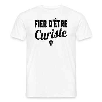 fier d'être curiste - T-shirt homme - blanc - Devant - AI Model Male 178 dark (178cm)