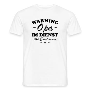 Opa im Dienst Geschenkidee - Männer T-Shirt - Weiß - Vorne - AI Model Male 178 dark (178cm)