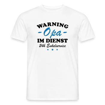 Opa im Dienst Geschenkidee - Männer T-Shirt - Weiß - Vorne - AI Model Male 178 dark (178cm)