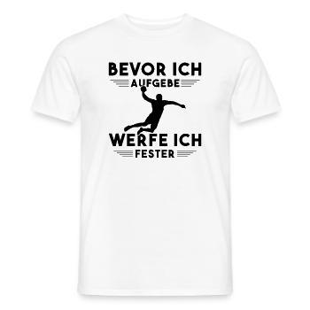 Handball Kinder Geschenke Handballer Zubehör - Männer T-Shirt - Weiß - Vorne - AI Model Male 178 dark (178cm)