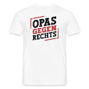 Opas Gegen Rechts - Männer T-Shirt - Weiß - Vorne - AI Model Male 178 dark (178cm)