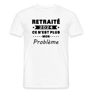Humor Gift Retiree 2024, Retired In 2024 - Men's T-Shirt - white - Front - AI Model Male 178 dark (178cm)