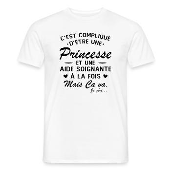 Prinzessin und Pflegerin - Männer T-Shirt - Weiß - Vorne - AI Model Male 178 dark (178cm)