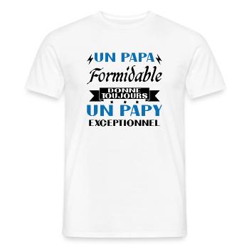 Toller Papa gibt immer außergewöhnlichen Opa - Männer T-Shirt - Weiß - Vorne - AI Model Male 178 dark (178cm)