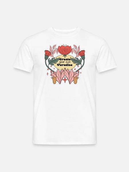 Paradies Garten - Männer T-Shirt - Weiß