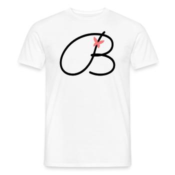 Lettre B Lettre initiale Papillon - T-shirt homme - blanc - Devant - AI Model Male 178 dark (178cm)