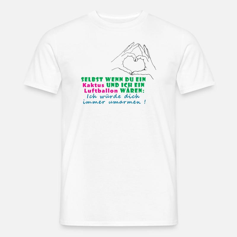 Hände formen ein Herz. Ich umarme dich. - Männer T-Shirt - Weiß