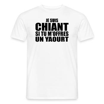 Mann, der es liebt: Joghurt. Lustiger Design-Humor - Männer T-Shirt - Weiß - Vorne - AI Model Male 178 dark (178cm)