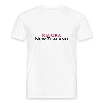 Kia Ora New Zealand - Männer T-Shirt - Weiß - Vorne - AI Model Male 178 dark (178cm)