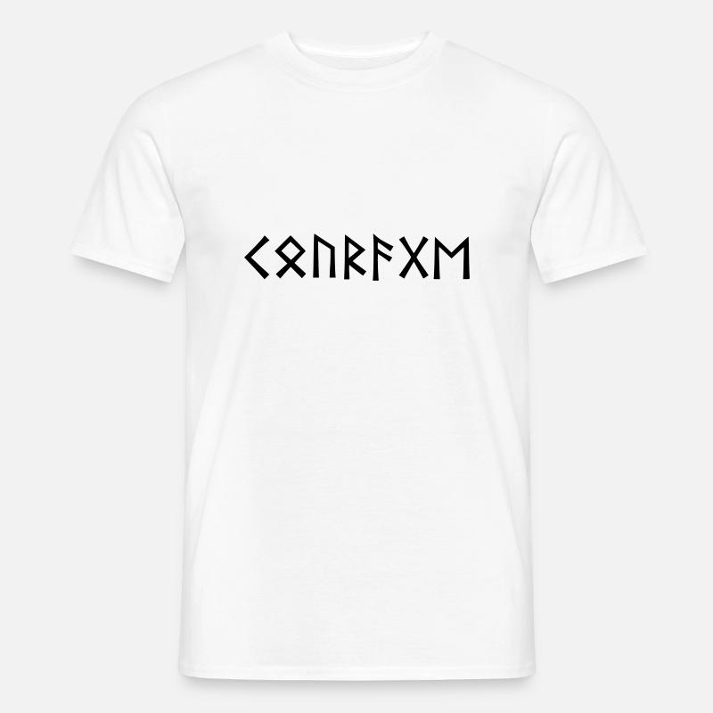 Odwaga - runy wikingów - T-shirt męski - biały