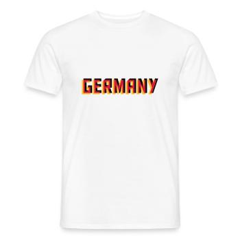 Germany Germany 3D effect colors black red G - Men's T-Shirt - white - Front - AI Model Male 178 dark (178cm)
