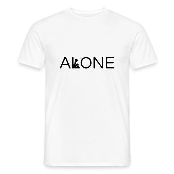 alone - T-shirt homme - blanc - Devant - AI Model Male 178 dark (178cm)
