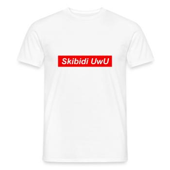SKIBIDI UWU - Men's T-Shirt - white - Front - AI Model Male 178 dark (178cm)