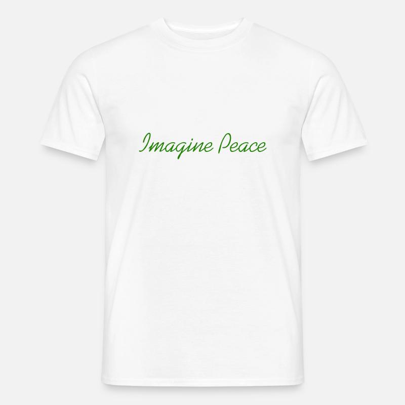 Stell dir Frieden vor - Männer T-Shirt - Weiß