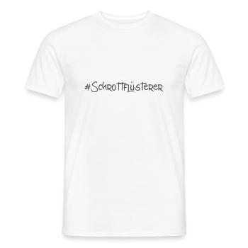 Schrottflüsterer Schriftzug - Männer T-Shirt - Weiß - Vorne - AI Model Male 178 dark (178cm)