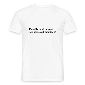 Mein Kumpel heiratet - Männer T-Shirt - Weiß - Vorne - AI Model Male 178 dark (178cm)