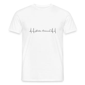 Golden Retriever - Men's T-Shirt - white - Front - AI Model Male 178 dark (178cm)