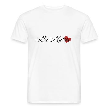 La mariée - T-shirt homme - blanc - Devant - AI Model Male 178 dark (178cm)