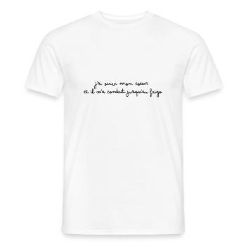 manger - T-shirt homme - blanc - Devant - AI Model Male 178 dark (178cm)